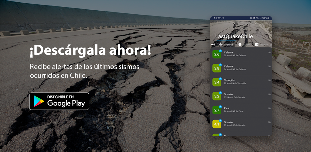 Portada proyecto LastQuakeChile - Quakes in Chile